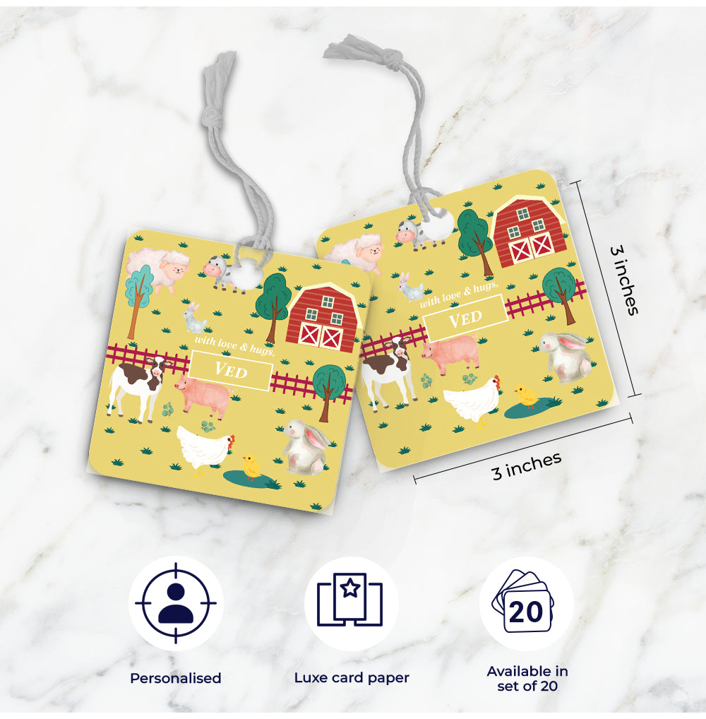 Farm Friends Gift Tag (kids)