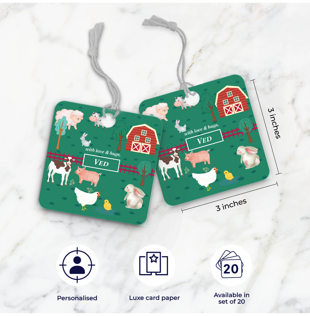 Farm Friends Gift Tag (kids)