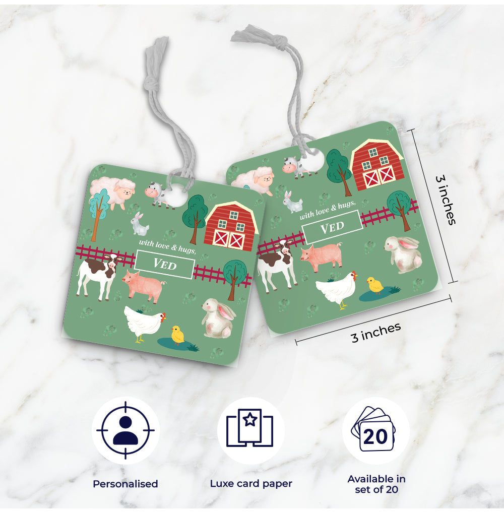 Farm Friends Gift Tag (kids)