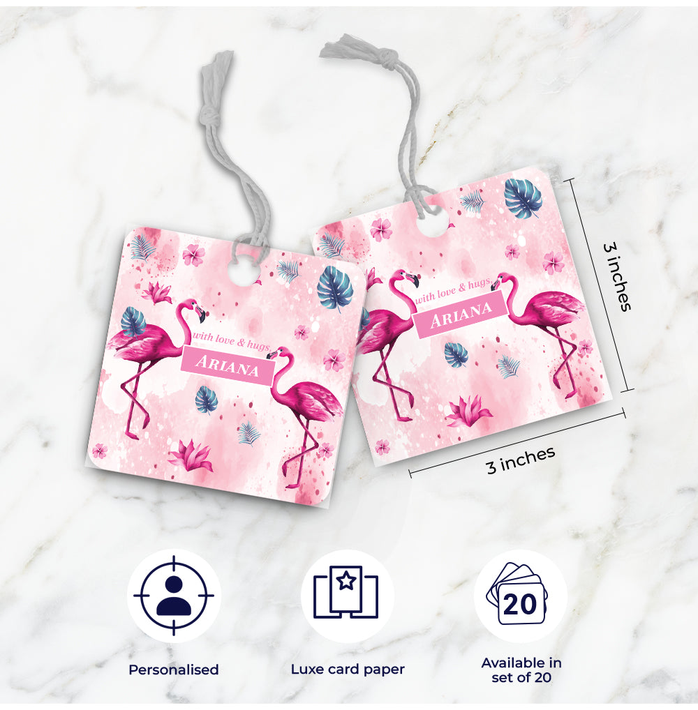 Flamingo Fiesta Gift Tag (kids)