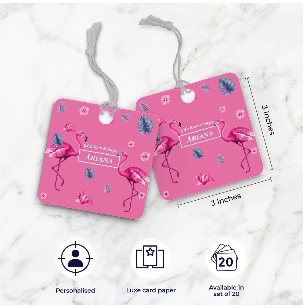 Flamingo Fiesta Gift Tag (kids)