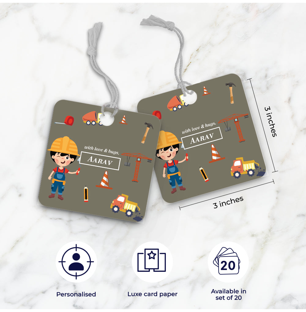 Little Builder Gift Tag (kids)