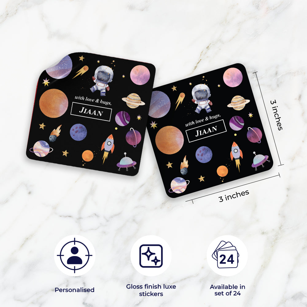 Lil Astronaut Gift Sticker - set of 24