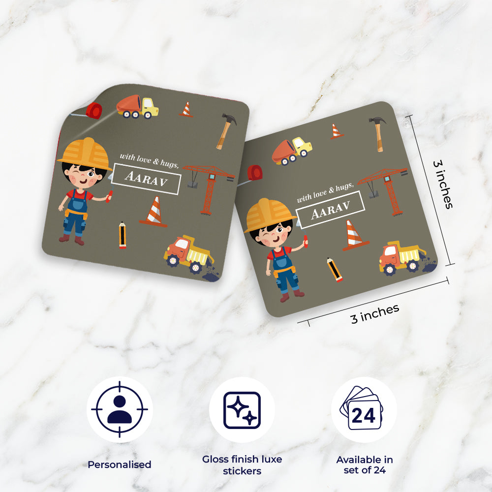 Little Builder Gift Sticker (kids)