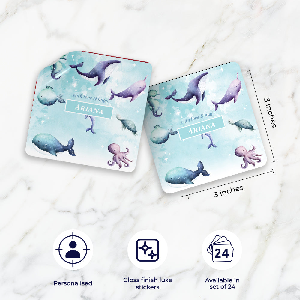 Midnight Ocean Gift Sticker - set of 24