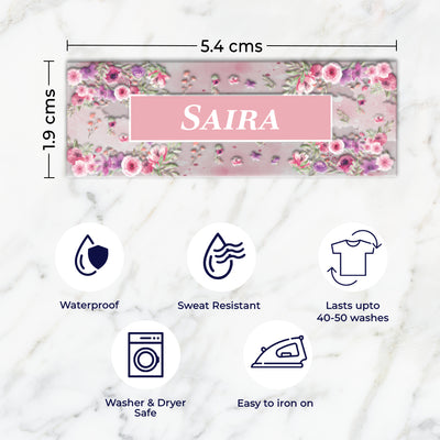 Floral Fiesta Iron on Labels - set of 30