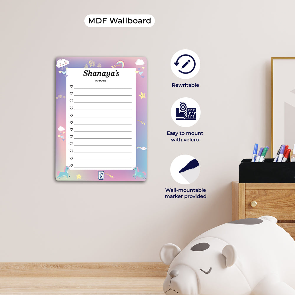 Unicorns & Rainbow Kids To-Do List