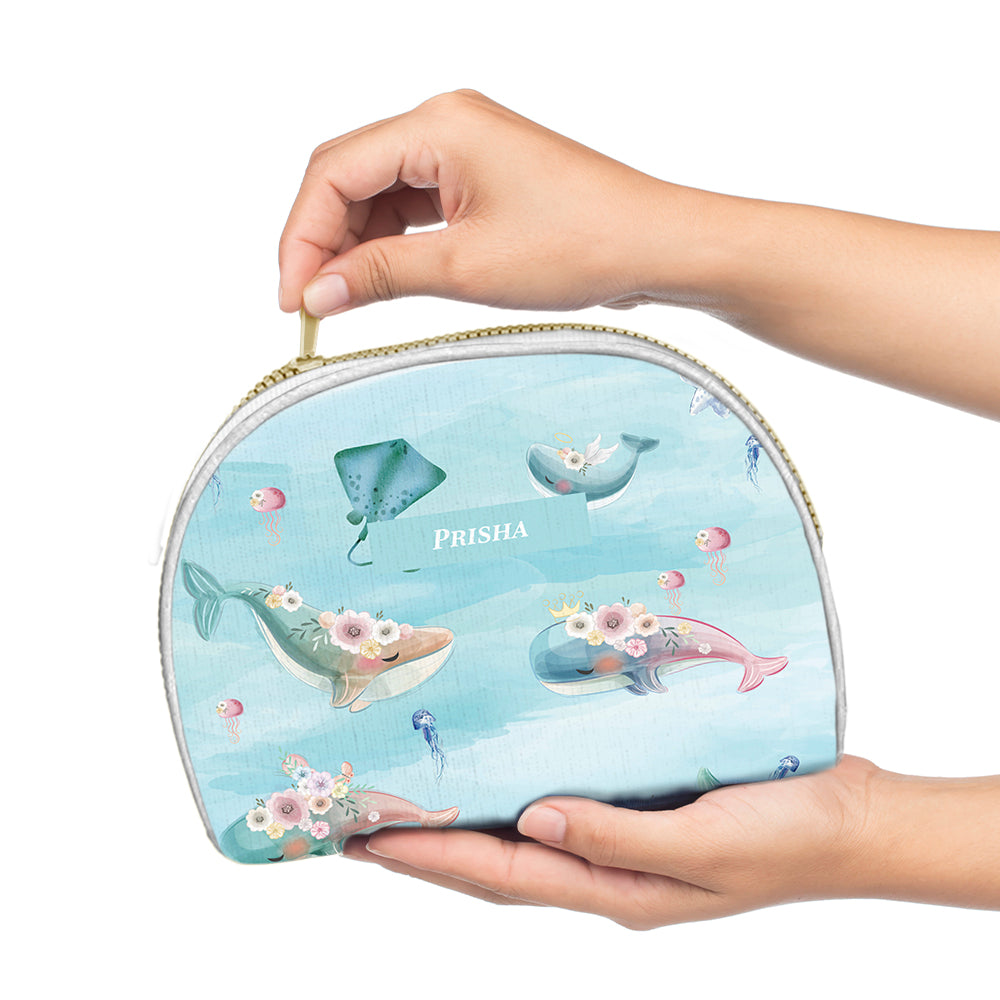 Floral Whales Kids Pouch