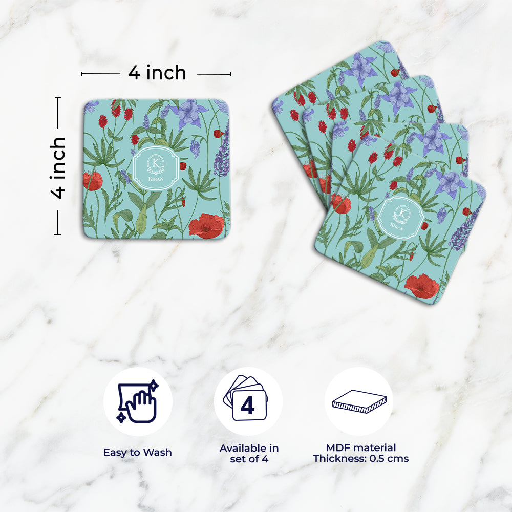 Scarlet Bloom Coasters