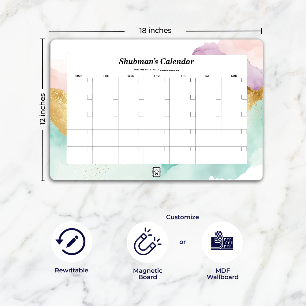 Gilded Strokes Calendar