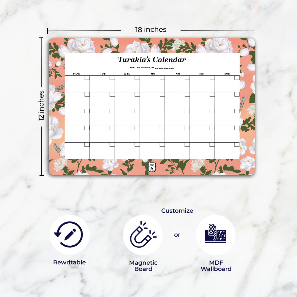 Peonies Calendar