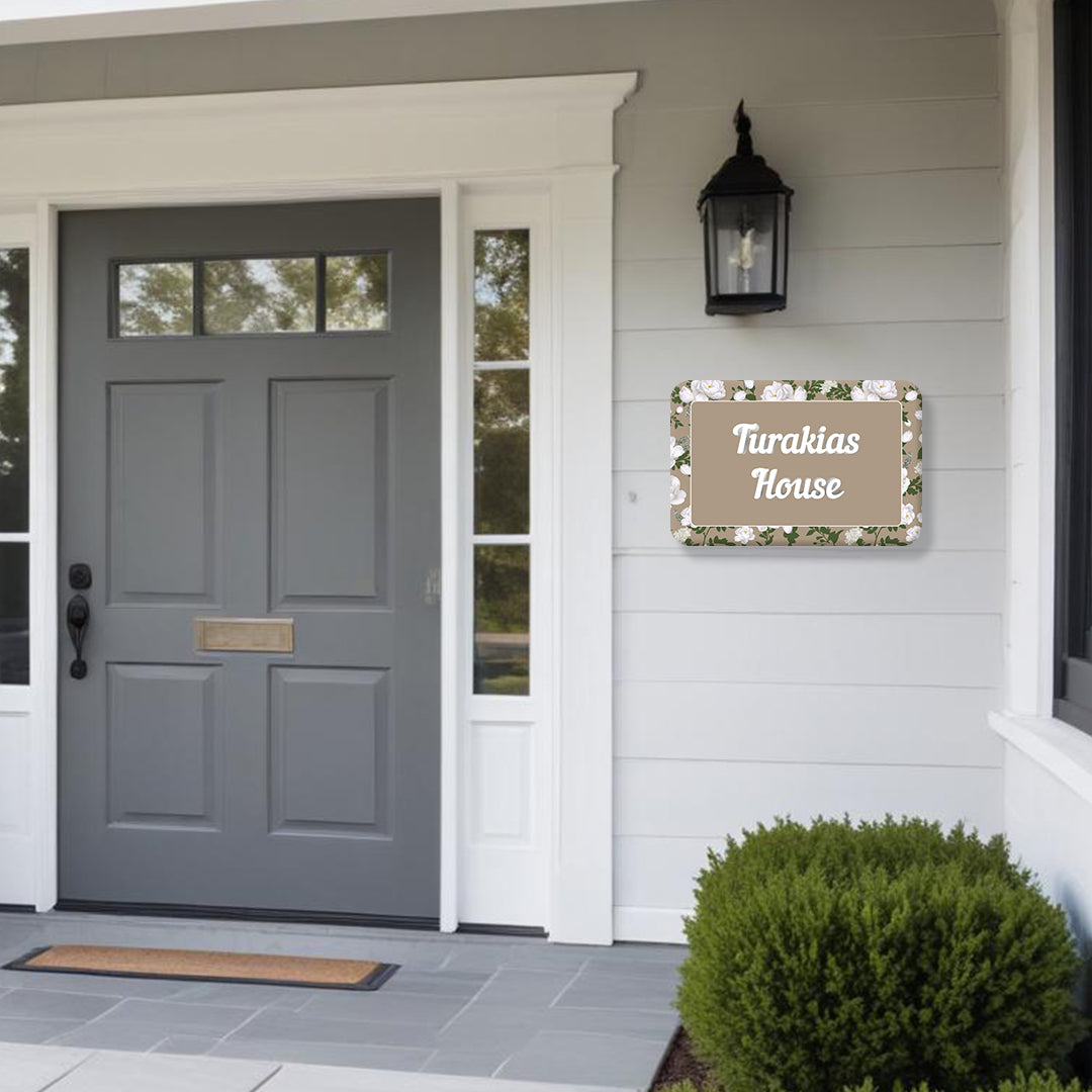 Peonies Name Plate - Standard