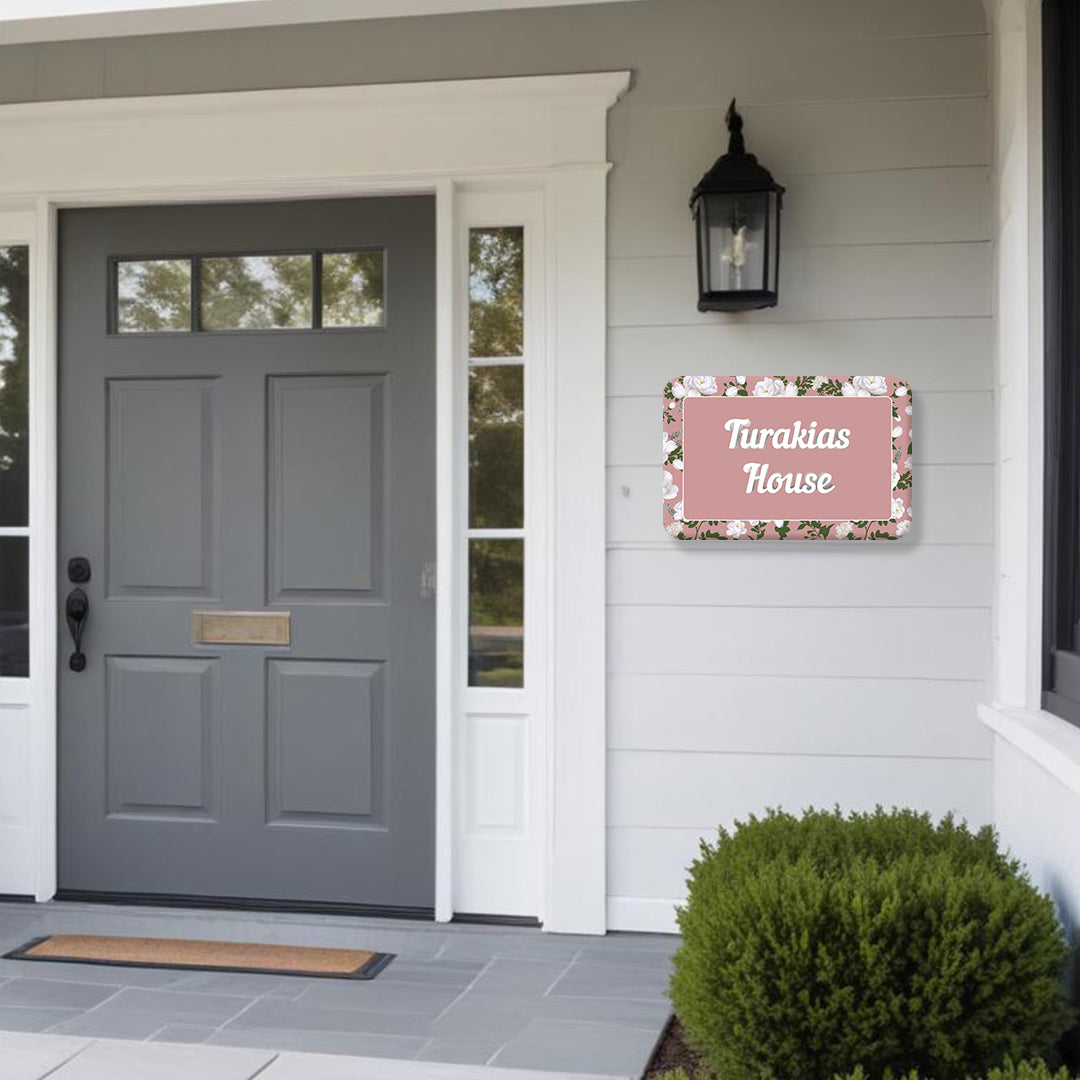 Peonies Name Plate - Standard