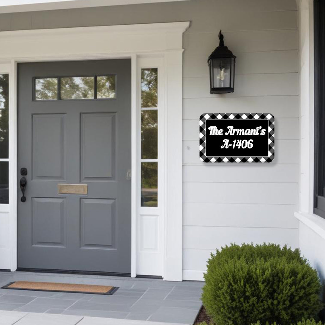 Gingham Name Plate - Standard