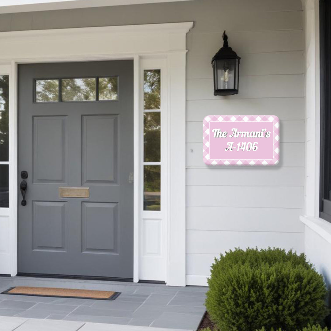 Gingham Name Plate - Standard