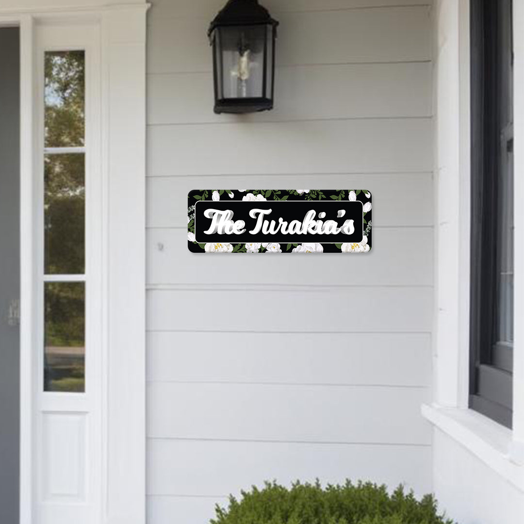 Peonies Name Plate - Petite