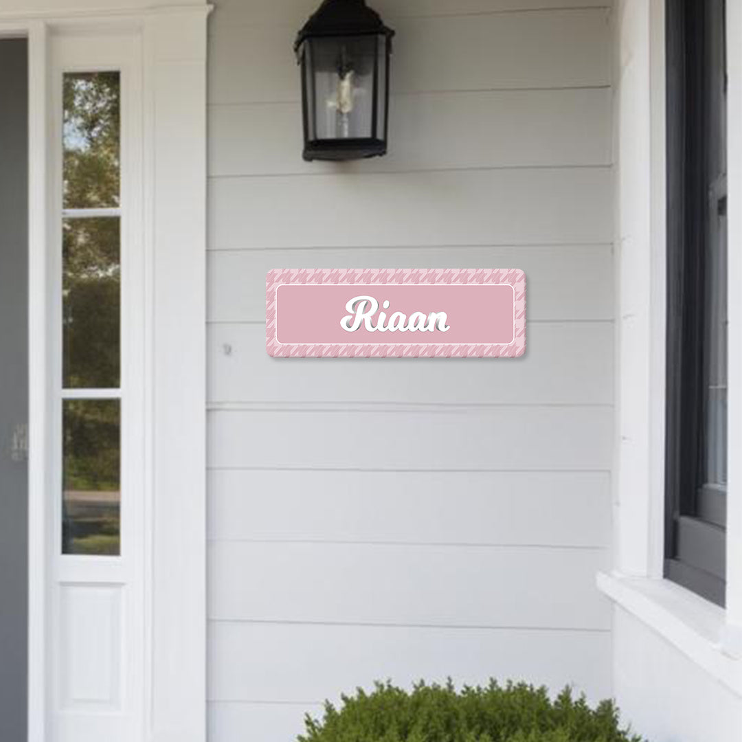 Houndstooth  Name Plate - Petite