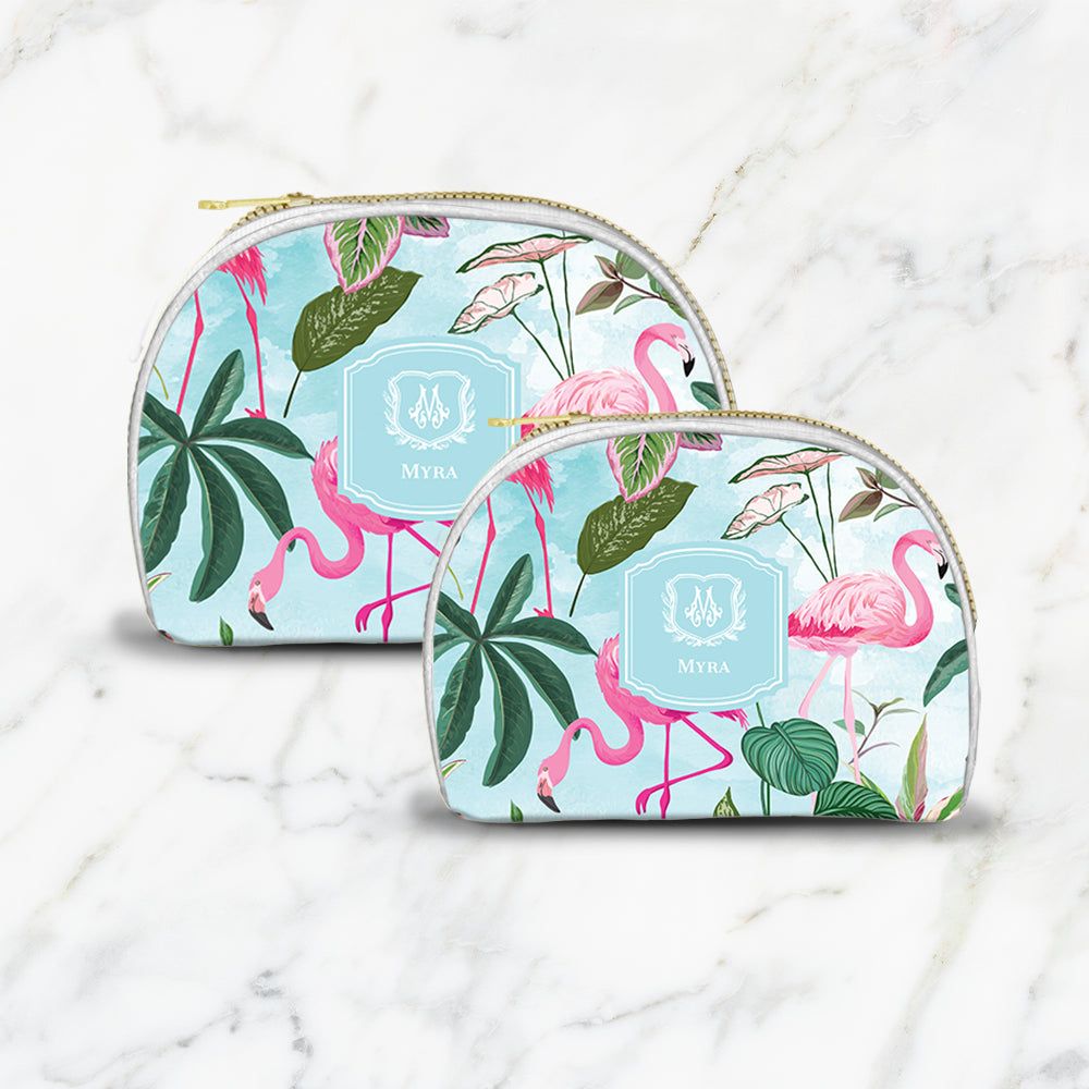 Flamingo Foliage Pouch