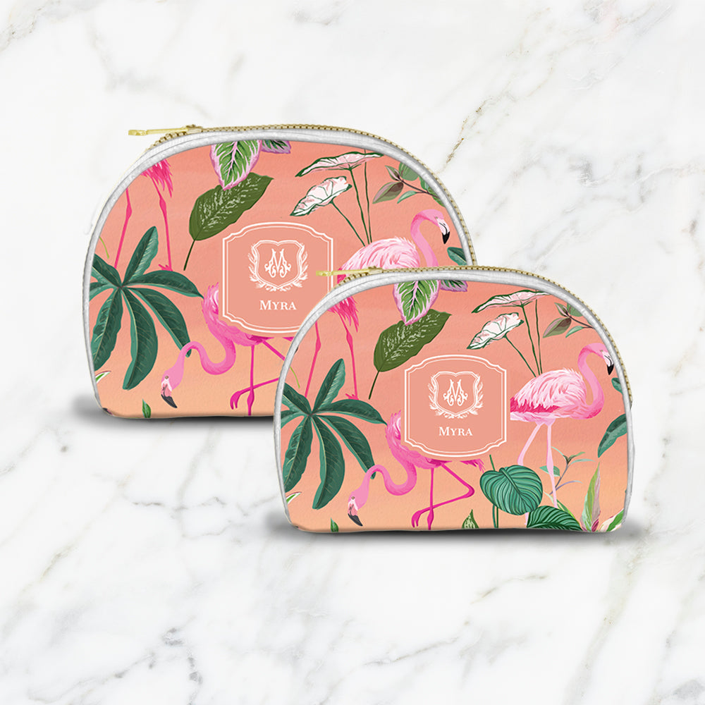 Flamingo Foliage Pouch