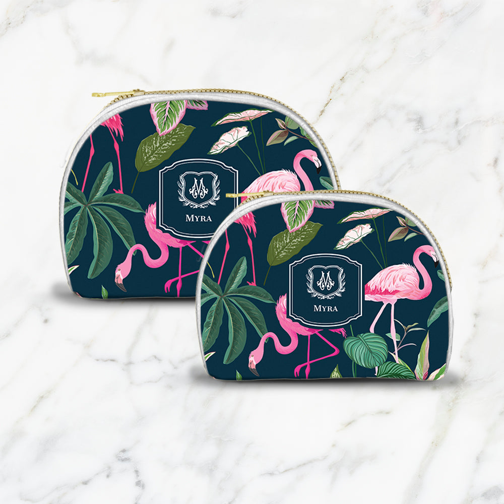 Flamingo Foliage Pouch