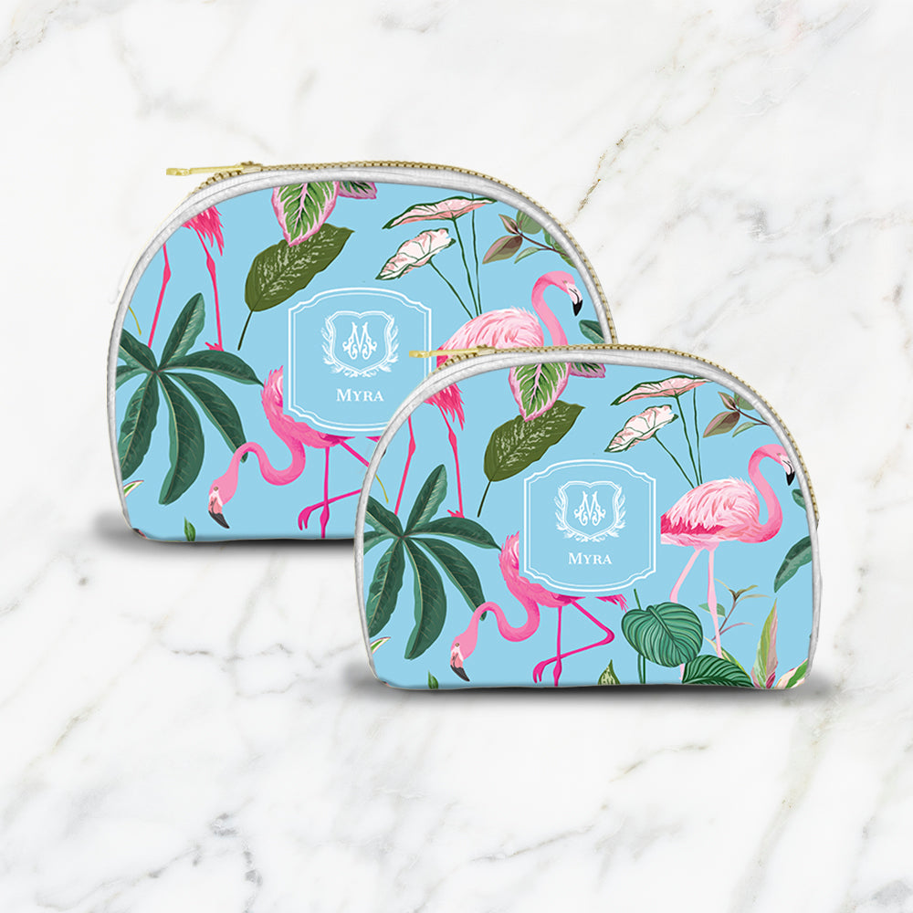 Flamingo Foliage Pouch