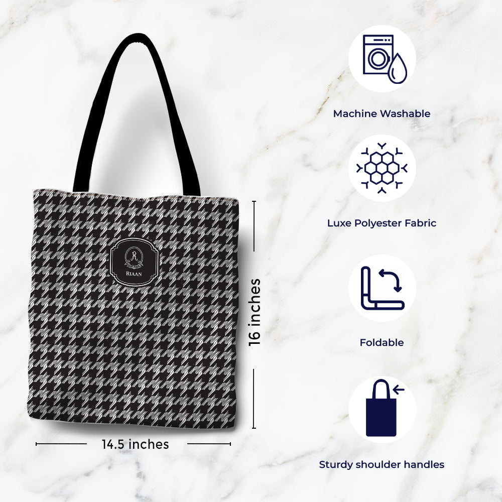 Houndstooth Tote Bag