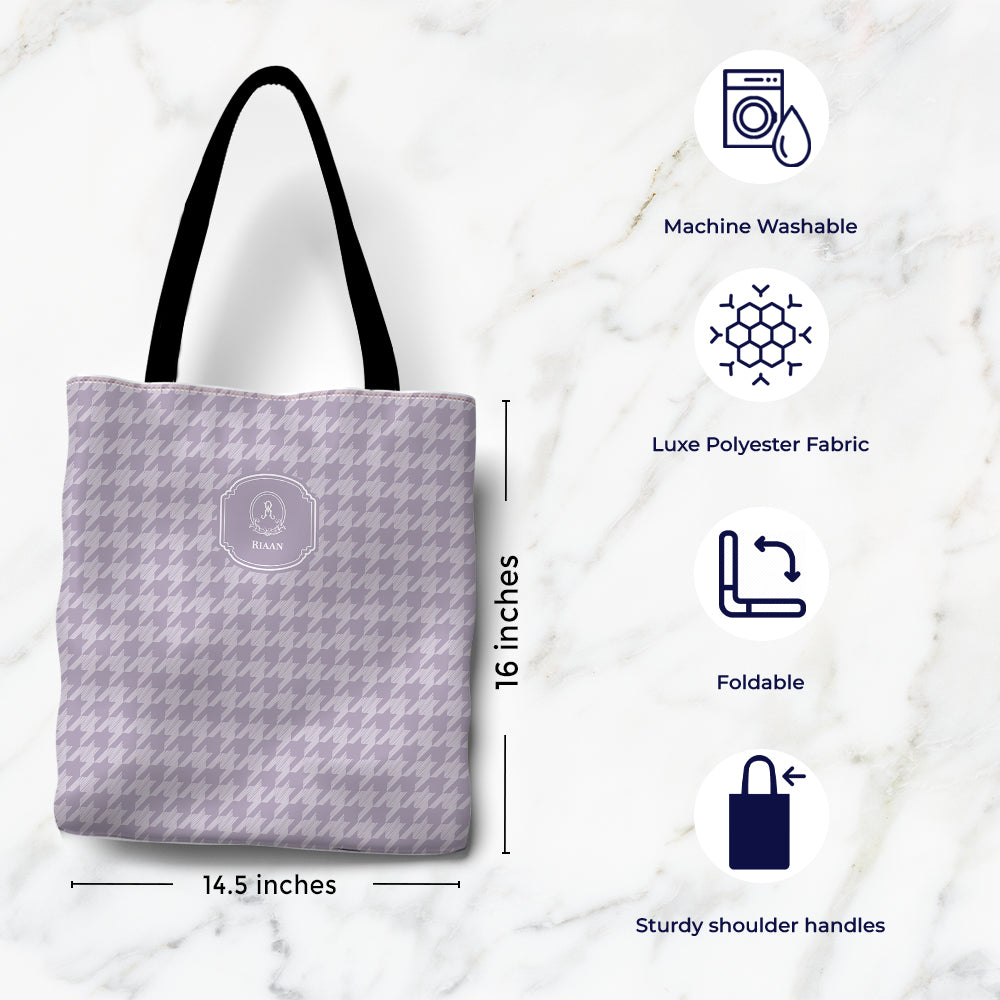 Houndstooth Tote Bag