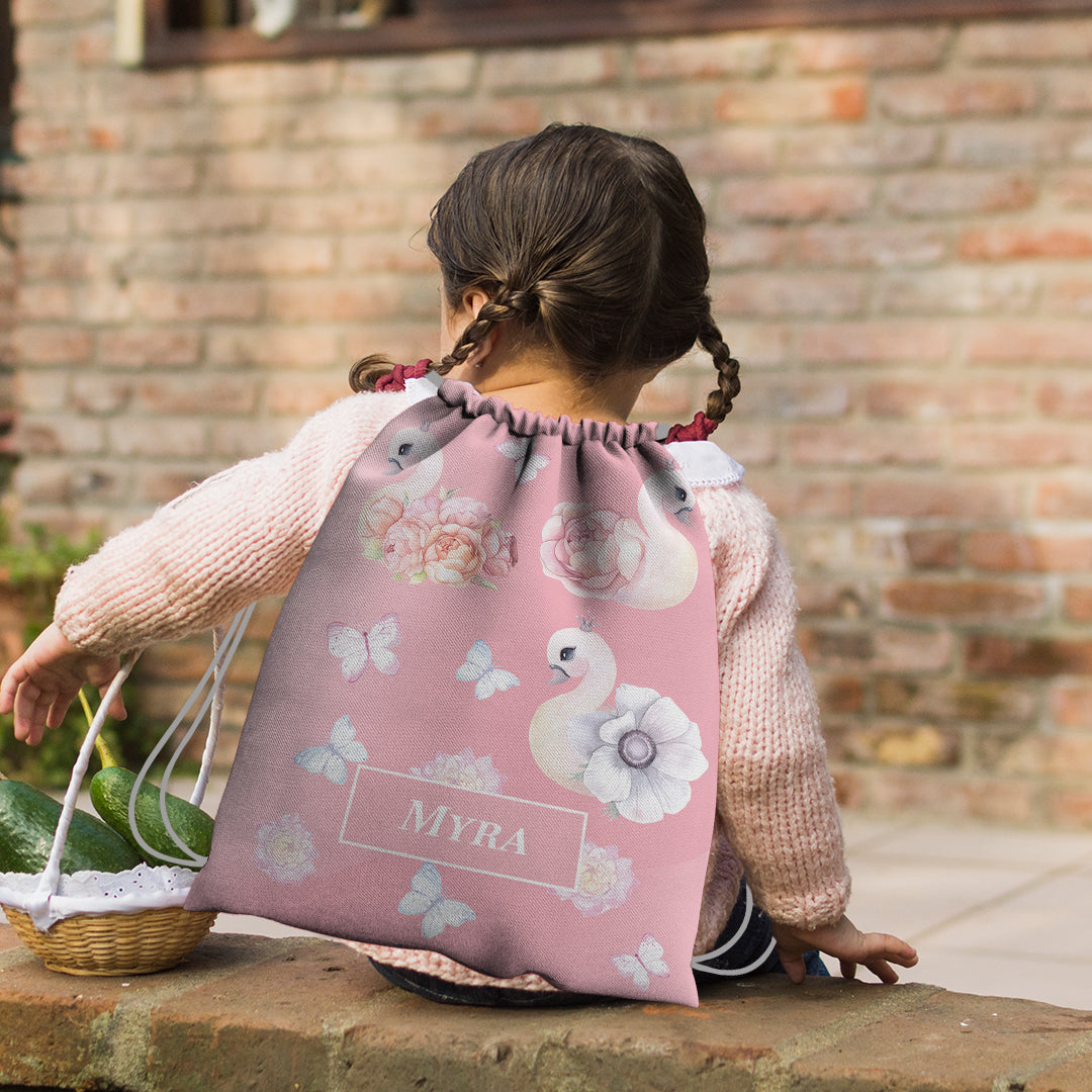 Swan Lake Garden Drawstring Bag (kids)