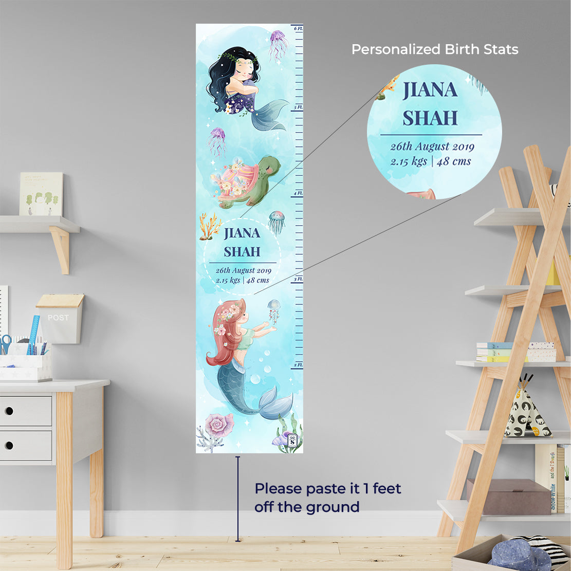 Mermaid Magic Height Chart (kids)