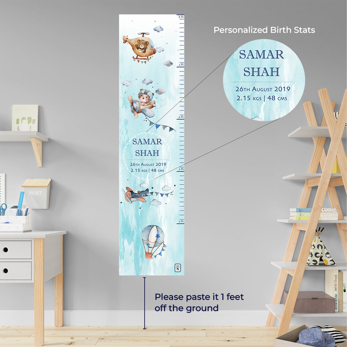 Teddy's Flight Height Chart (kids)