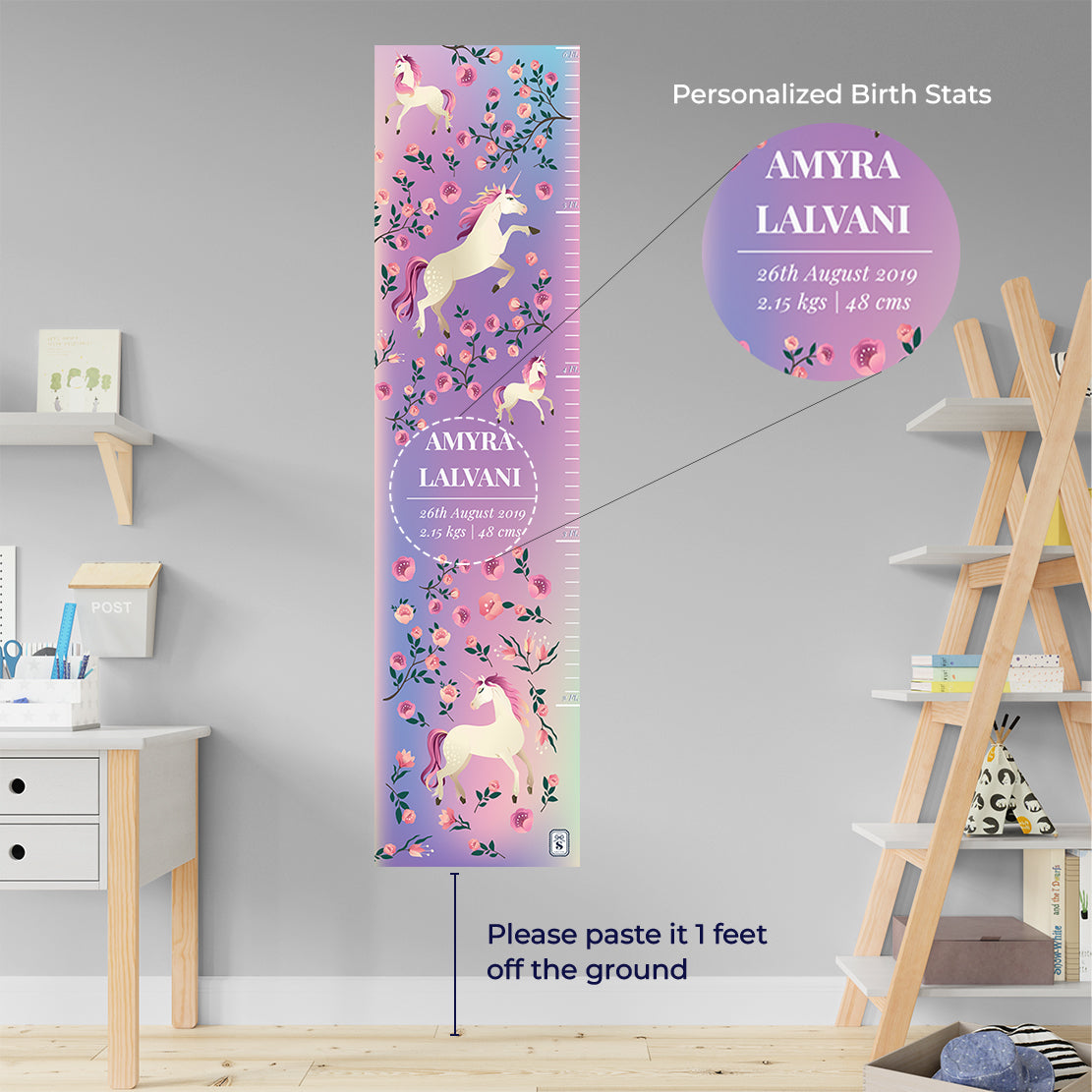 Unicorn Paradise Height Chart (kids)