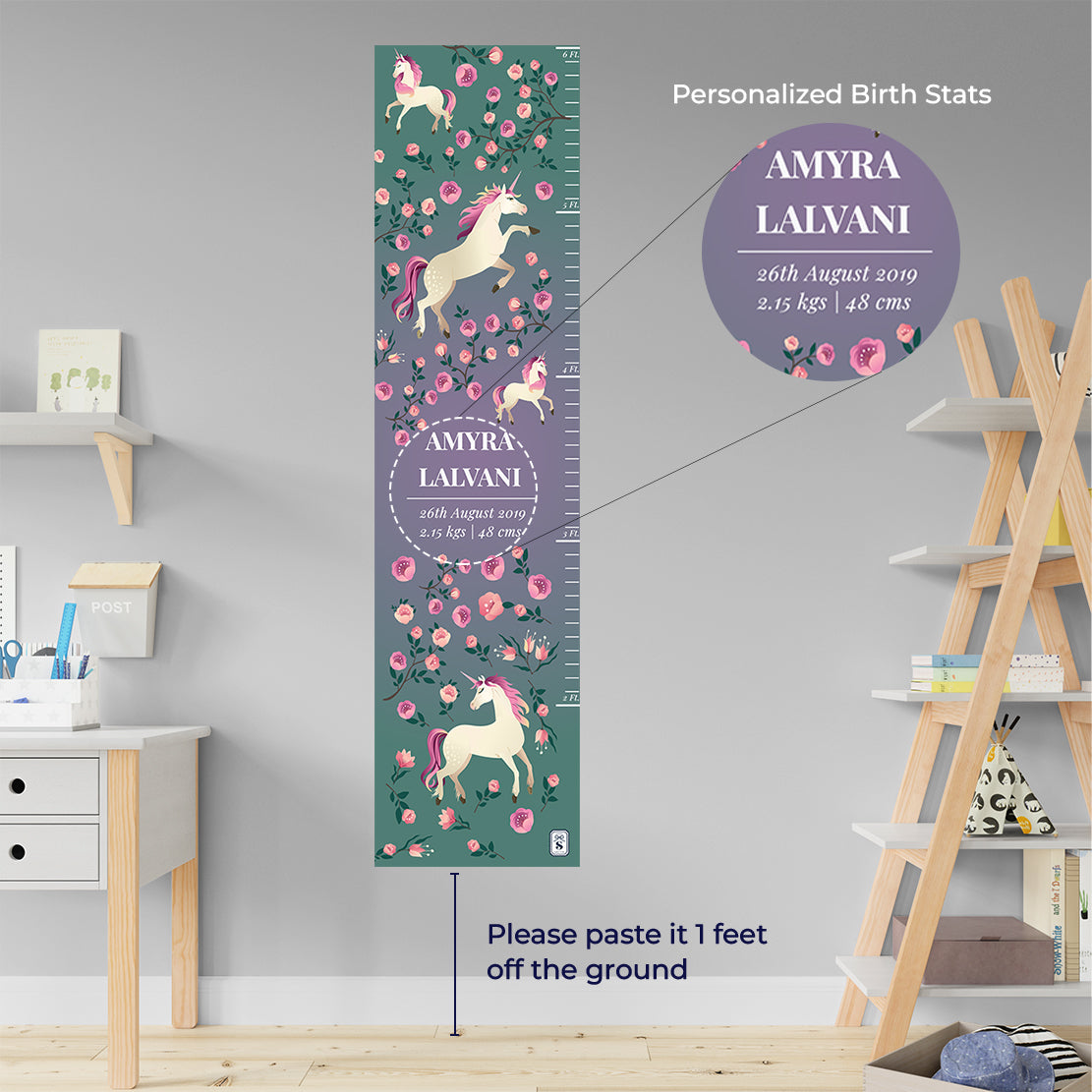 Unicorn Paradise Height Chart (kids)