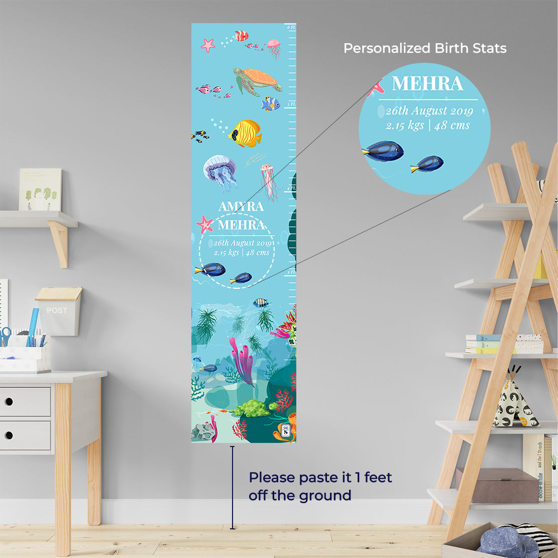 Ocean Bed Height Chart (kids)