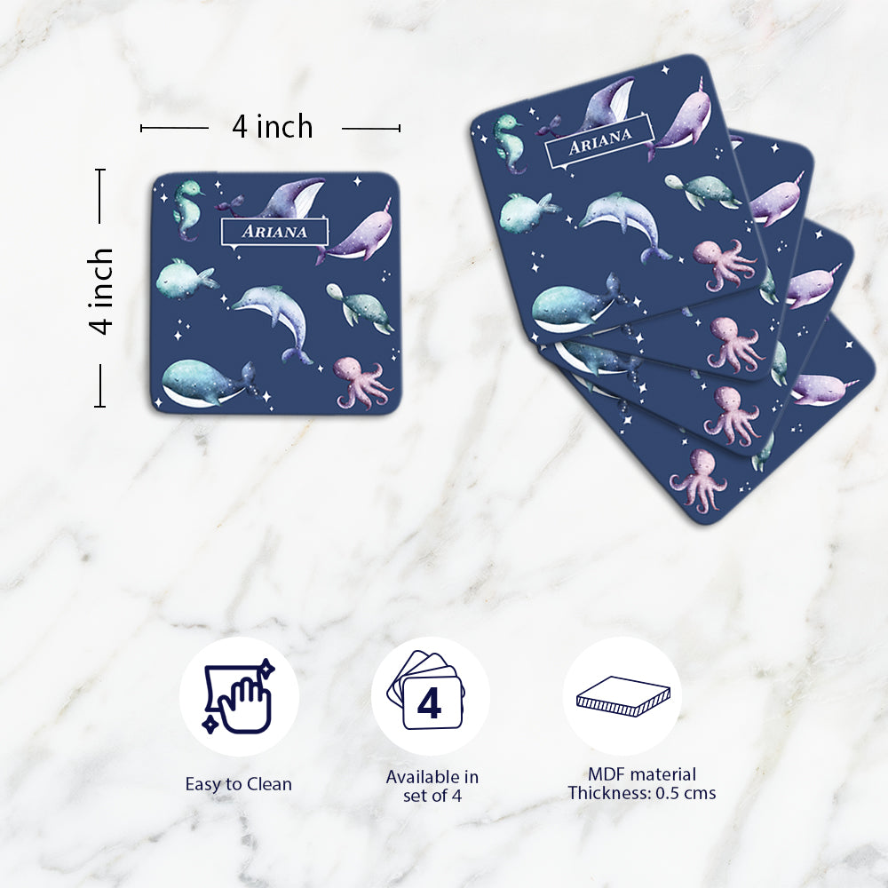 Midnight Ocean Coasters (kids)