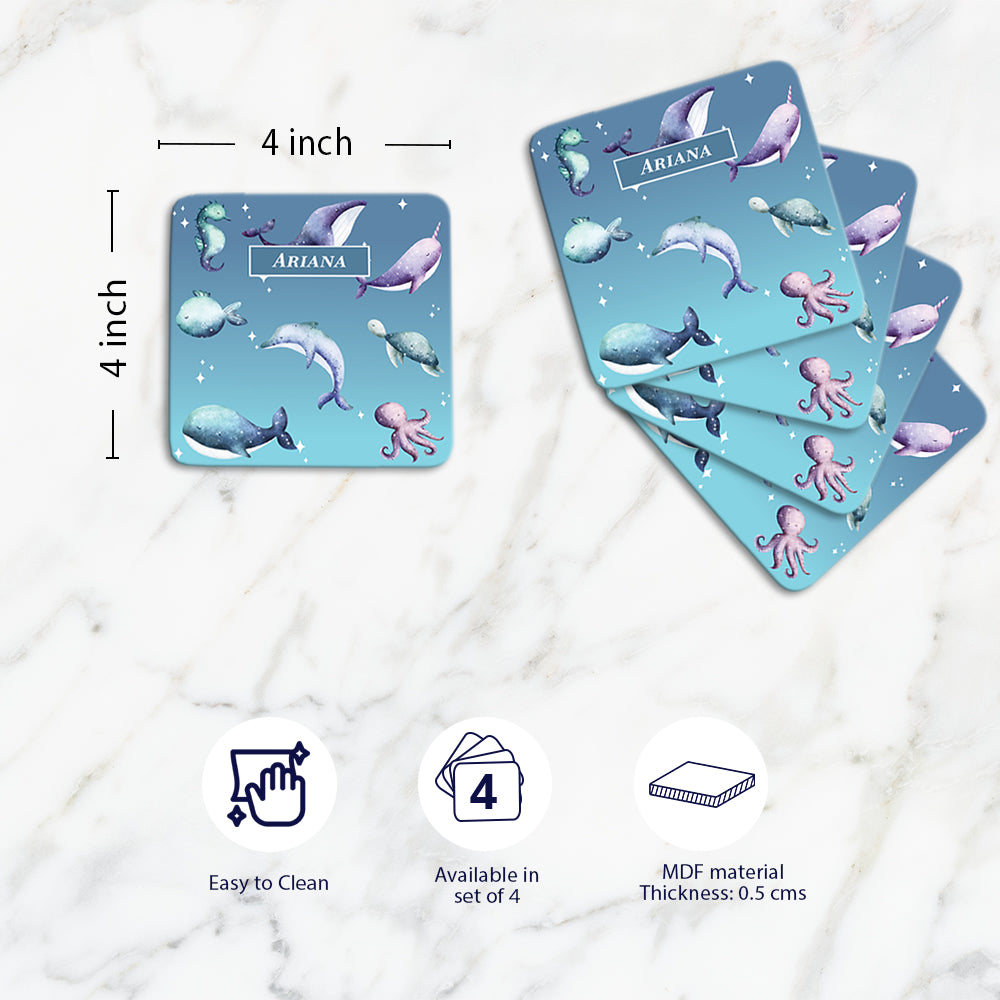 Midnight Ocean Coasters (kids)