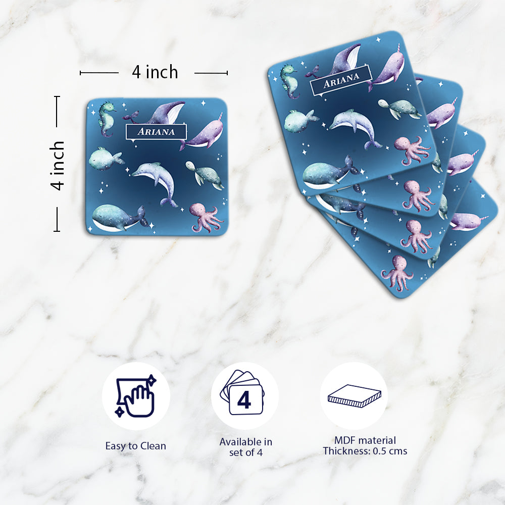 Midnight Ocean Coasters (kids)