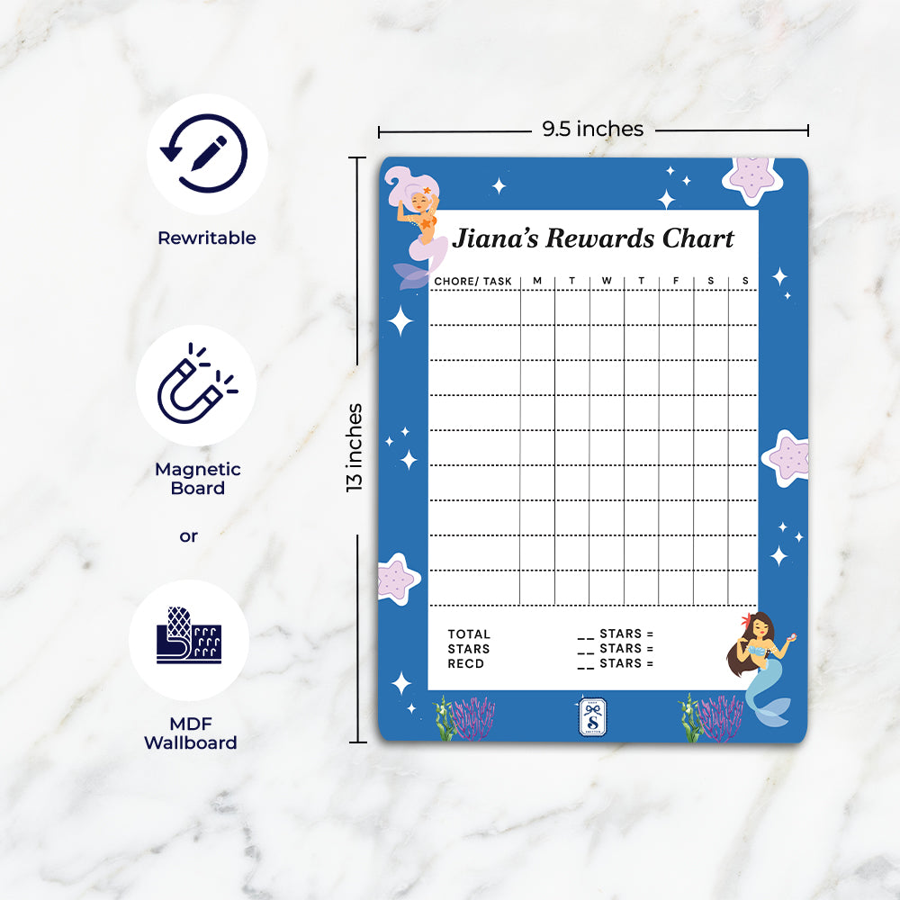 Sassy Mermaid Kids Reward Chart