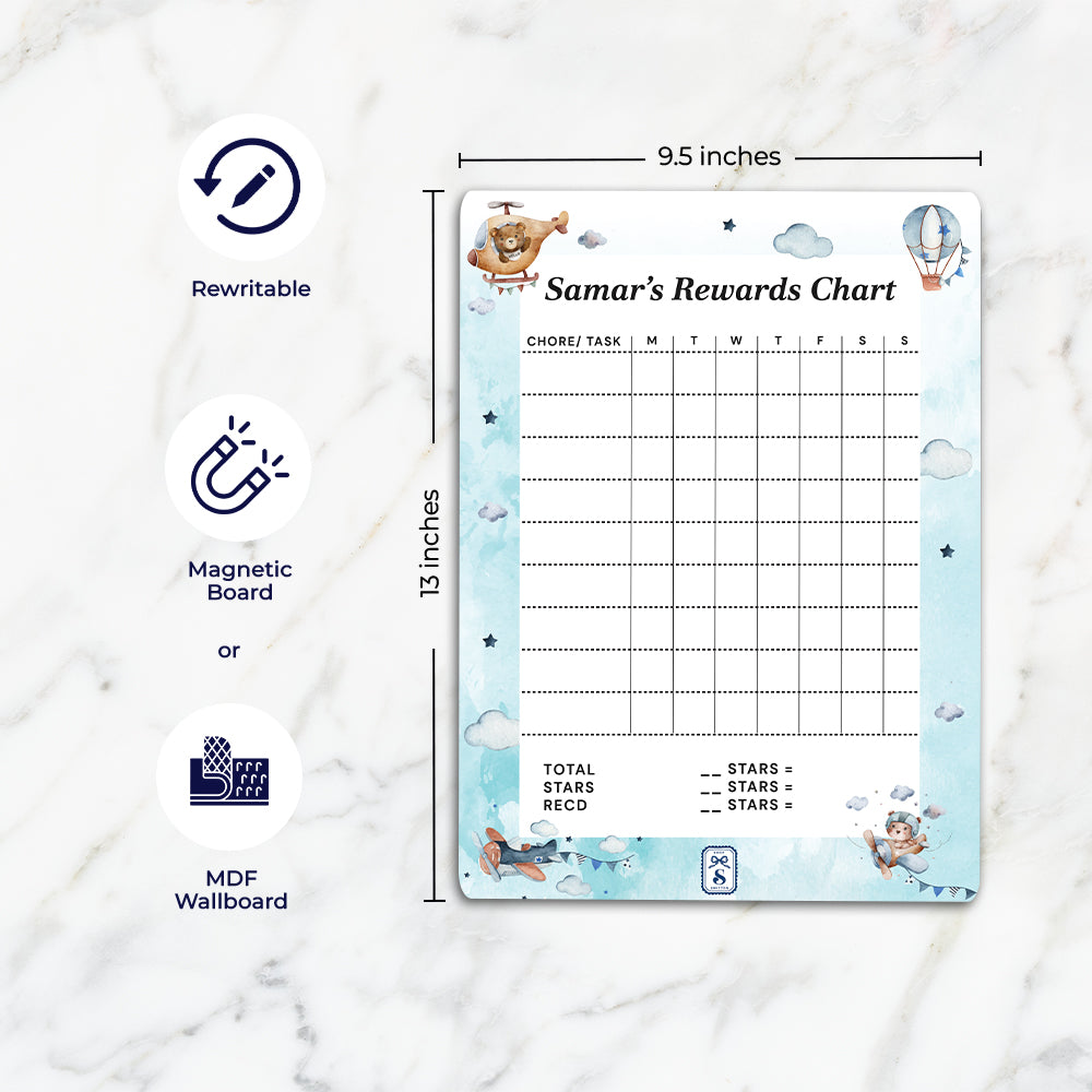 Teddy's Flight Kids Reward Chart