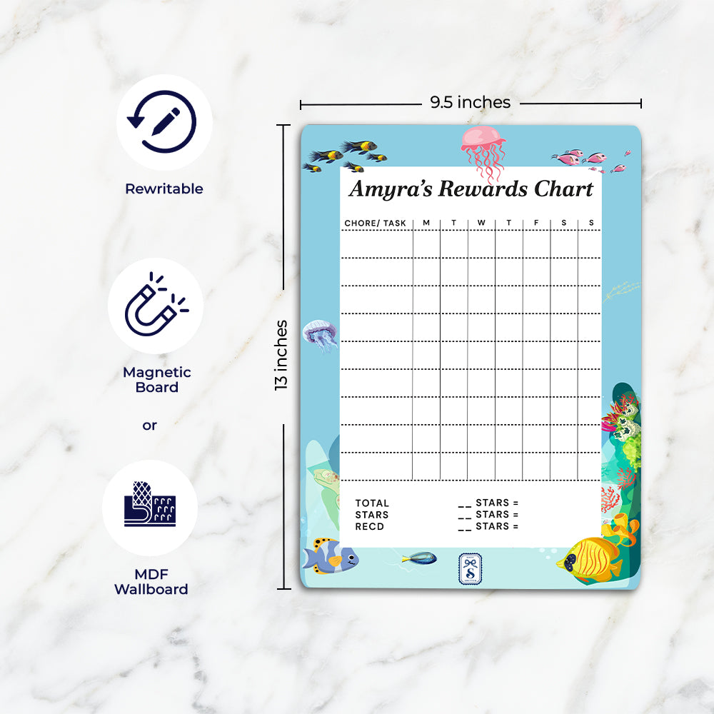 Ocean Bed Kids Reward Chart