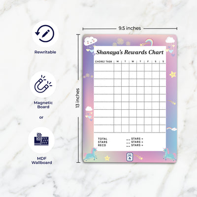 Unicorns & Rainbow Reward Chart