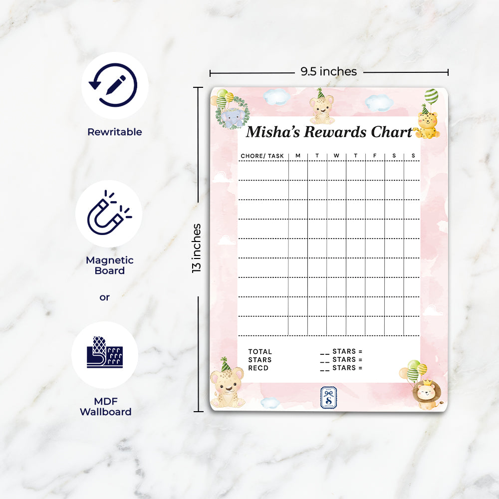 Safari Soiree Kids Reward Chart