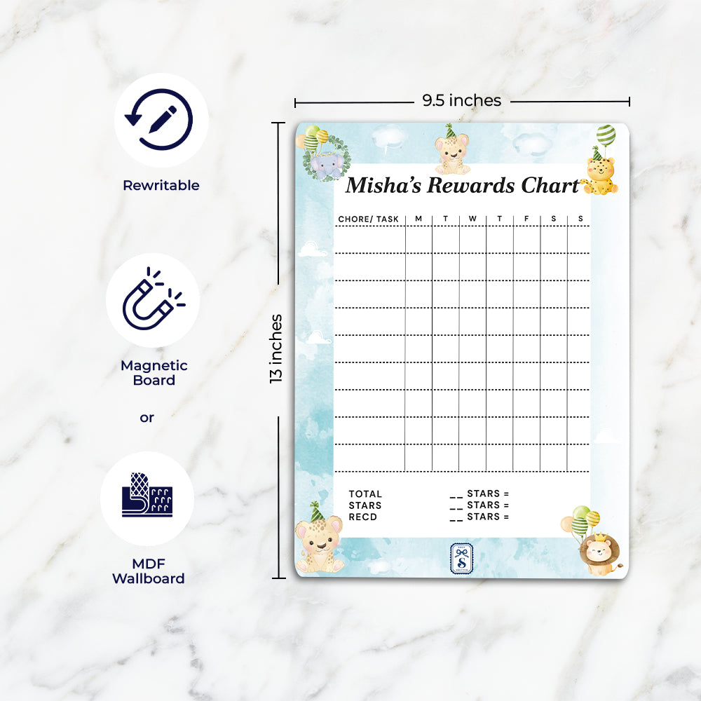 Safari Soiree Kids Reward Chart