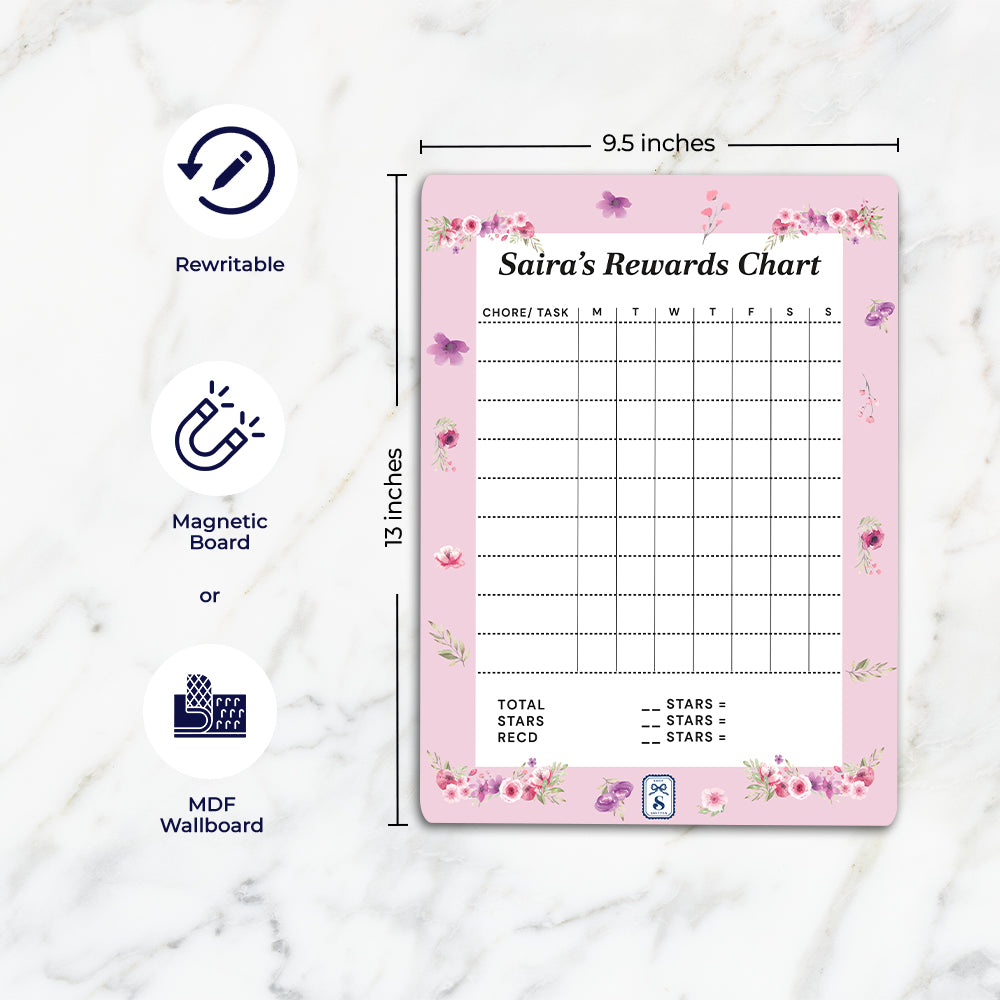 Floral Fiesta Kids Reward Chart