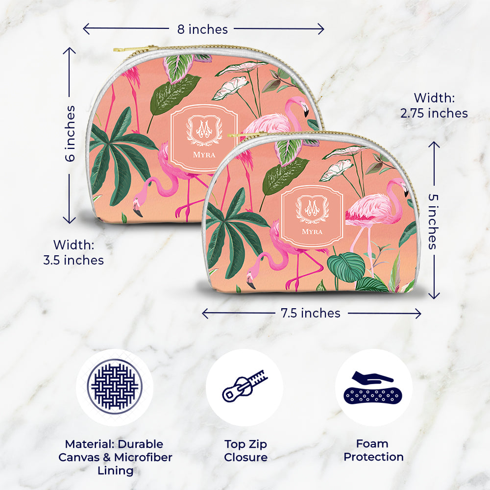 Flamingo Foliage Pouch