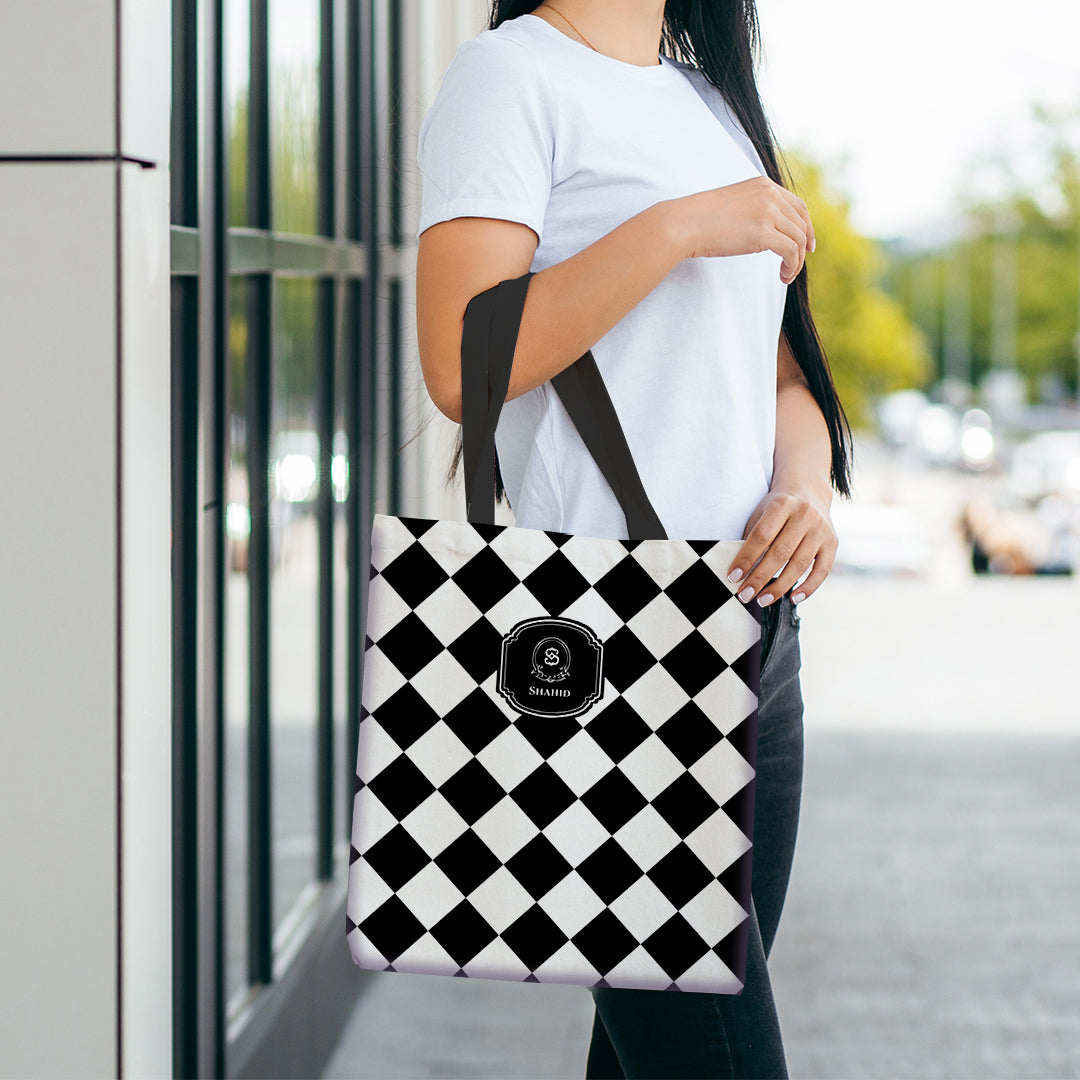 Checkered Tote Bag