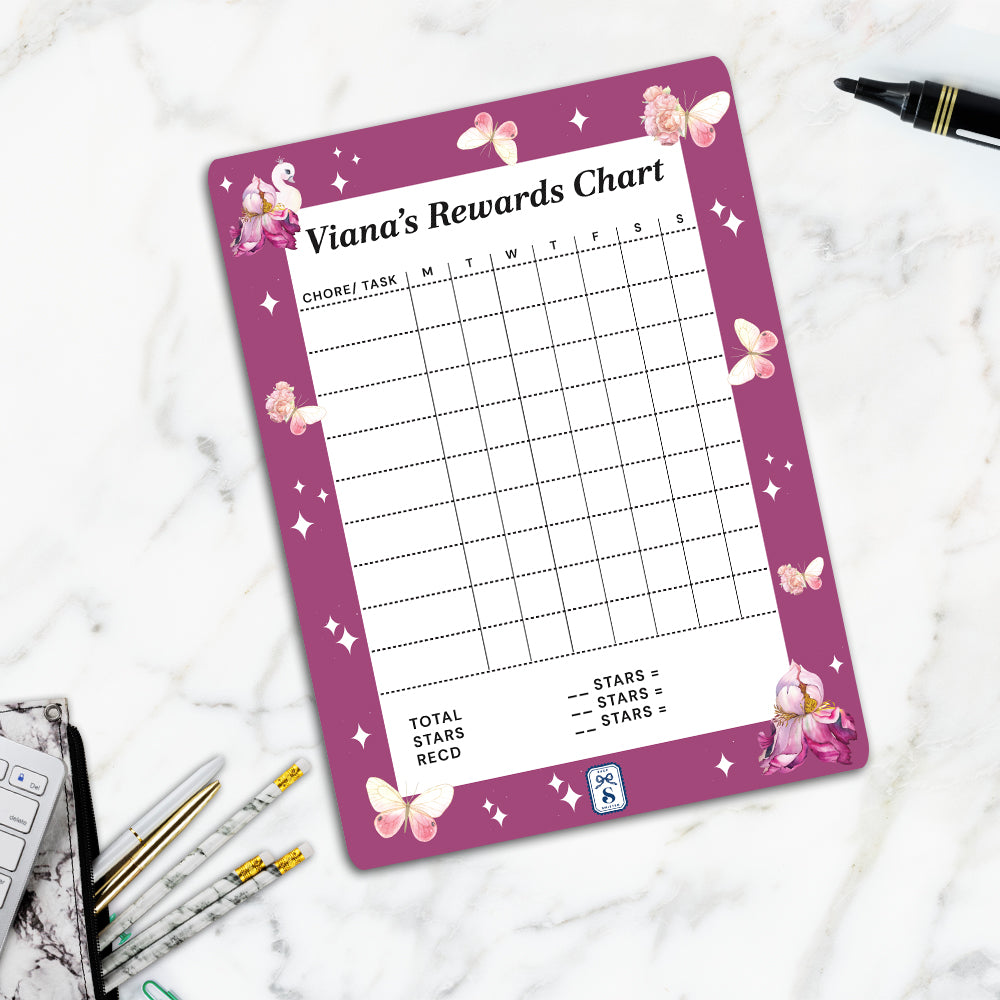 Butterfly Swan Blossom Reward Chart