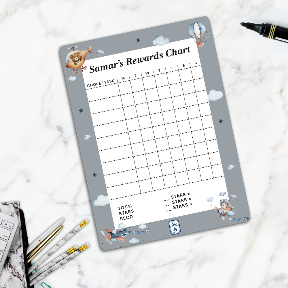 Teddy's Flight Kids Reward Chart
