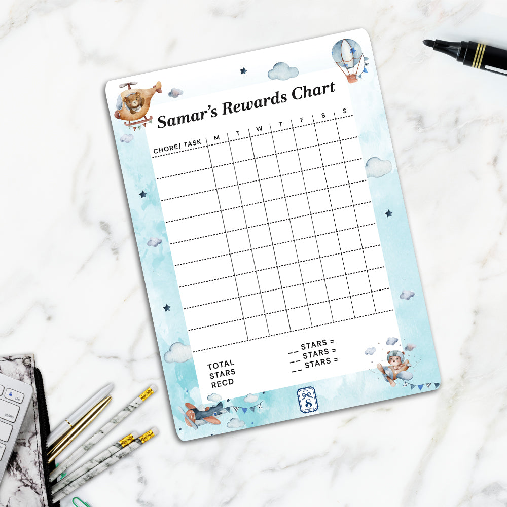 Teddy's Flight Kids Reward Chart