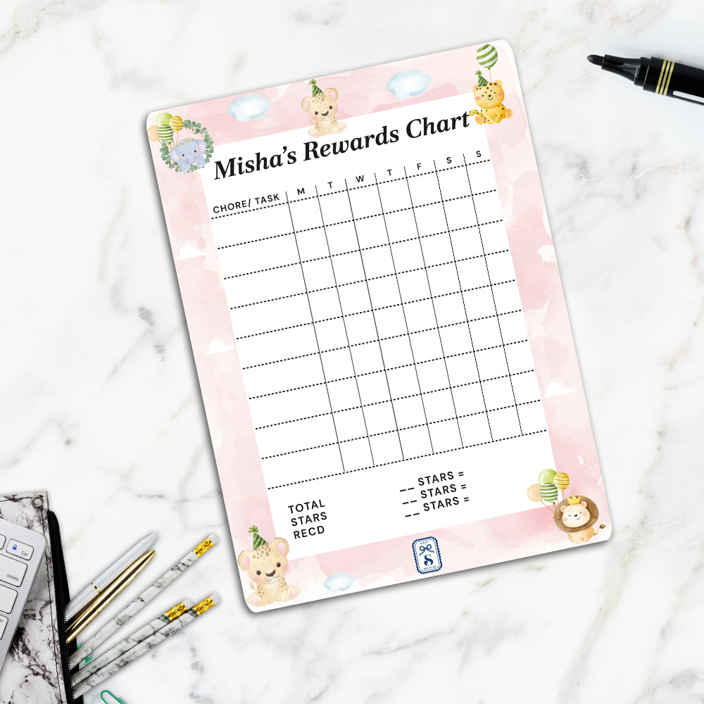 Safari Soiree Kids Reward Chart