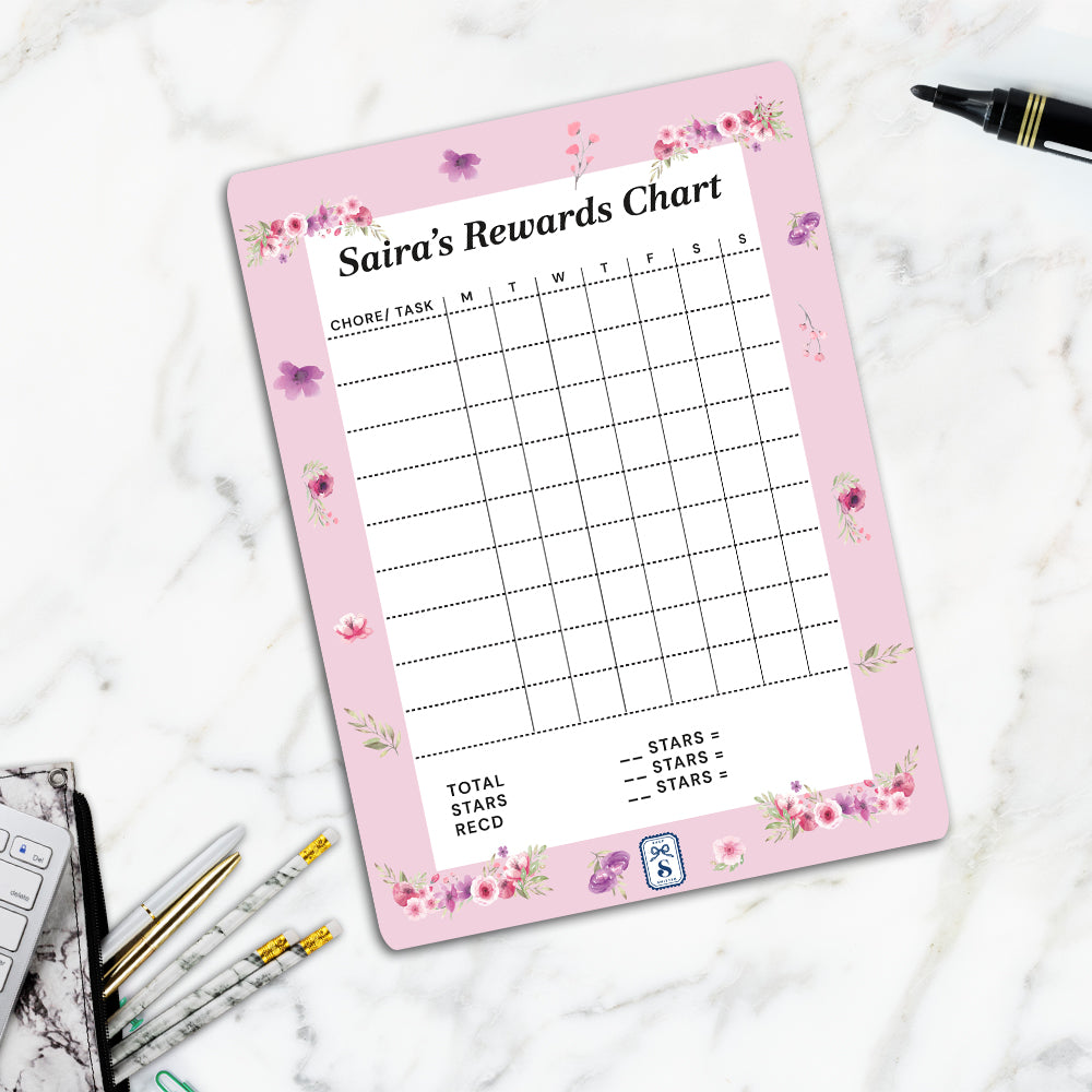 Floral Fiesta Kids Reward Chart